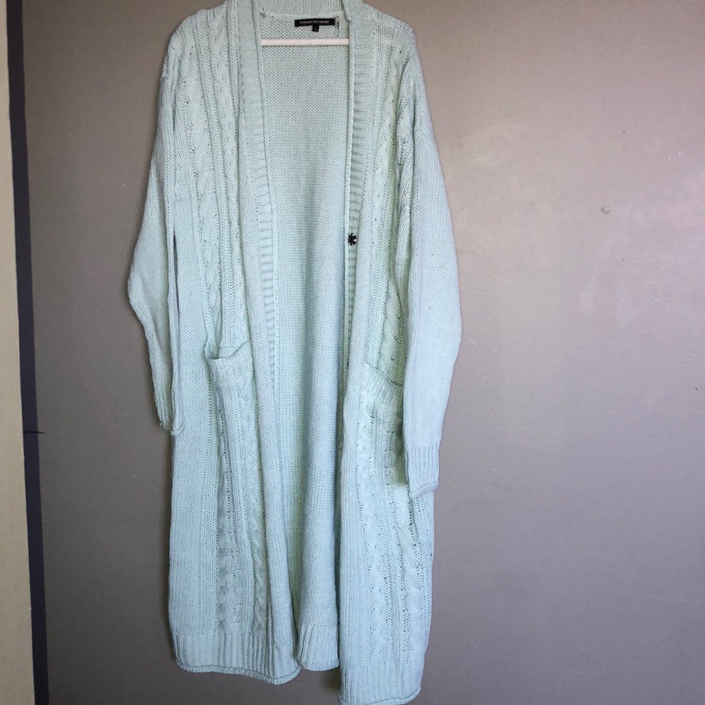 Long sweater with buttons
